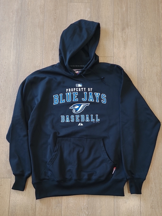 Majestic Other - 2009 MLB Majestic Men's Navy Blue Jays Crewneck Hoodie - Navy/Light Blue/White